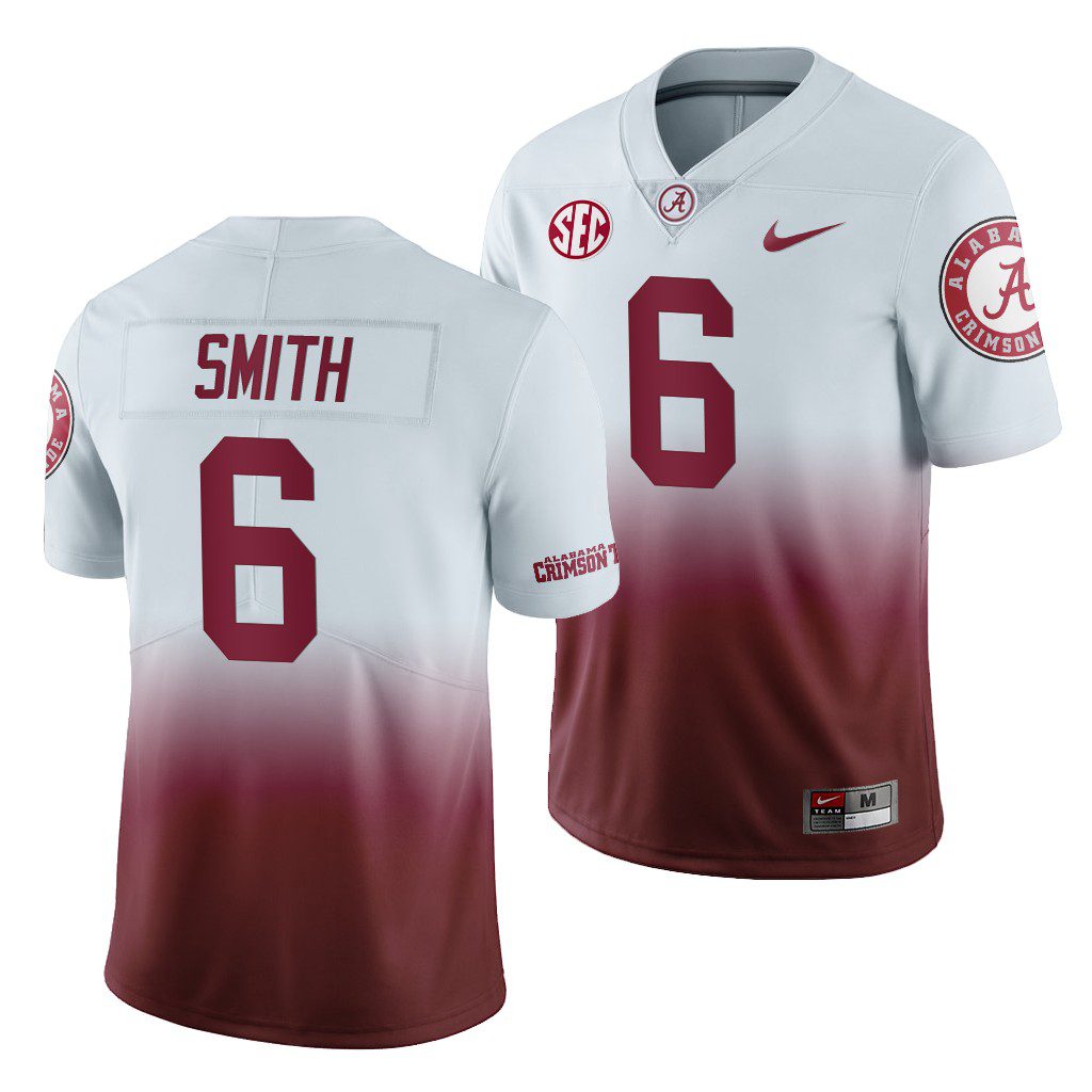 Men's Alabama Crimson Tide DeVonta Smith #6 Color Crash Gradient 2019 NCAA College Football Jersey